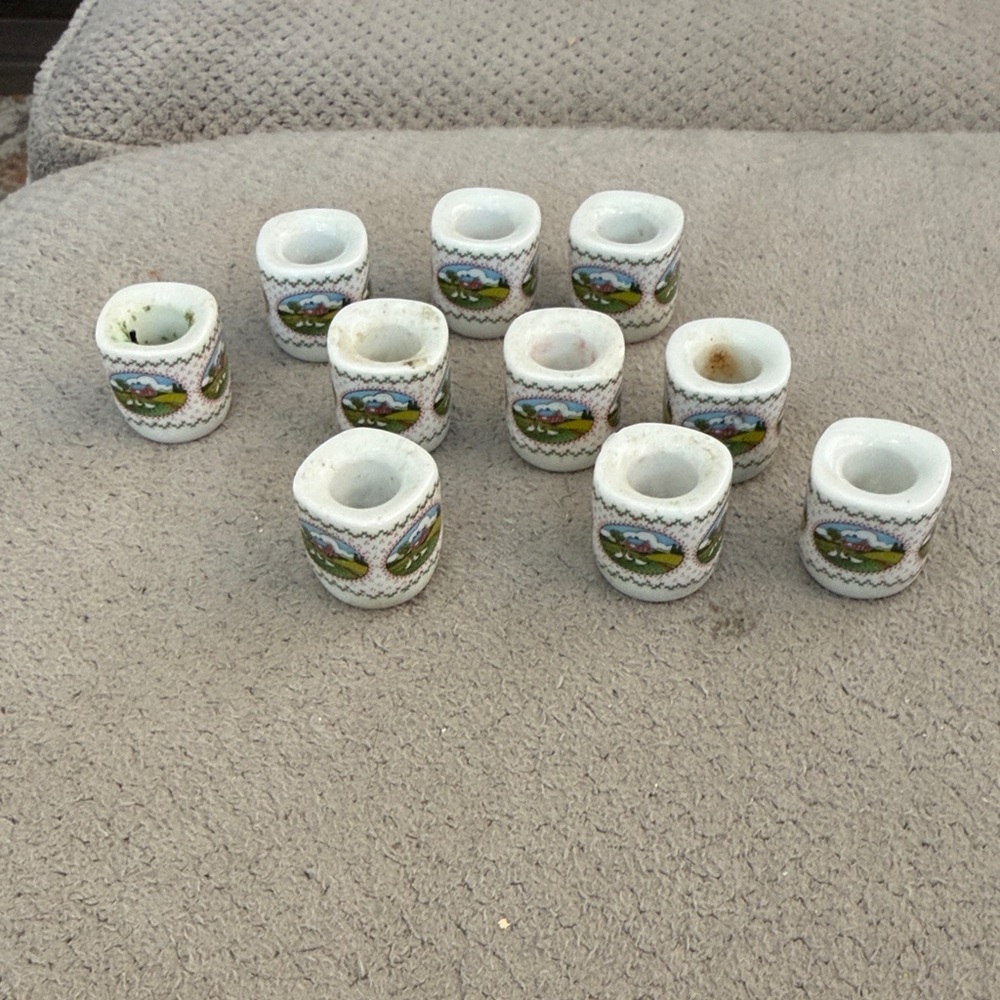 Elegant White Ceramic candle holders W Germany